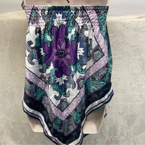 Xoxo Y2K hankerchief tank top paisley silky women’s small vintage club wear - Picture 3 of 9